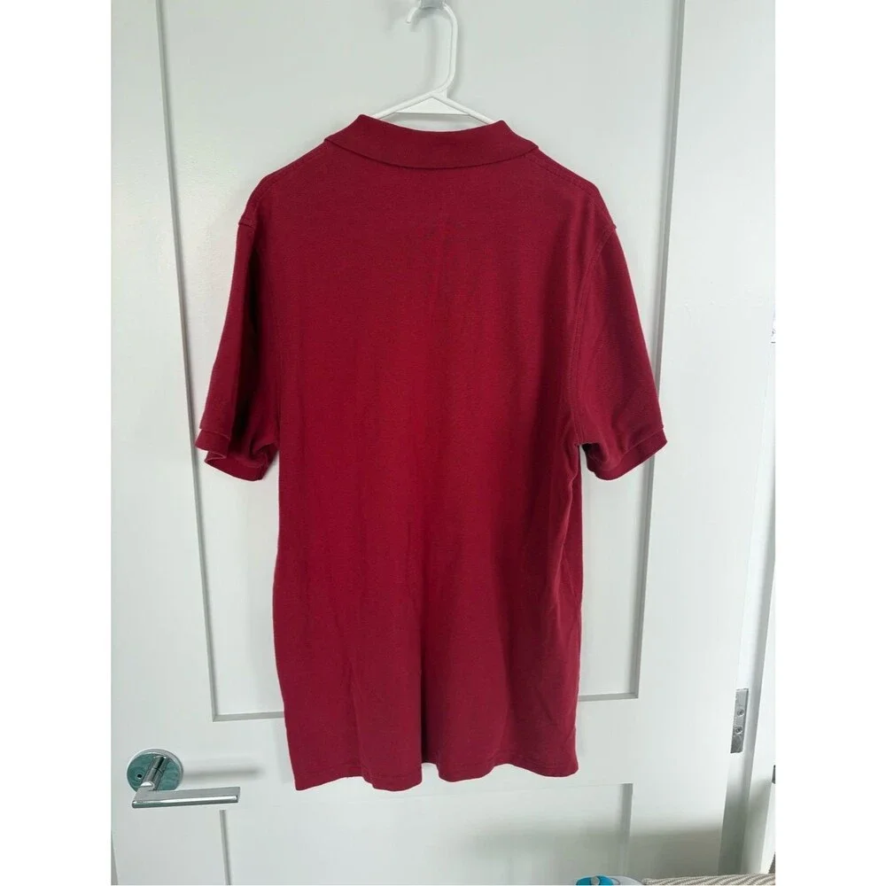 J.Crew Men’s Fit Red Piqué Polo Shirt Short Sleeve Classic Casual- large tall